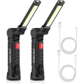 Miniatyrbilde 1 av 5: 2 stk USB-oppladbare lommelykter, LED-lommelykt, Bærbar ma W52