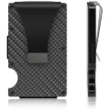 Miniatyrbillede 2 af 5: Kulfiber Kort Holder RFID Sort One size