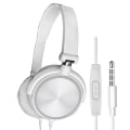 Miniatyrbilde 1 av 5: Over Ear Headset Trådbundne hodetelefoner med mikrofon Bass Hifi-lyd Musikk Stereo hodetelefoner for Iphone Xiaomi Sony Hu Pc (FMY) Hvit White