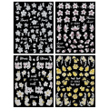Miniatyrbilde 2 av 5: CDQ 3D Vårblomst Selvklebende Neglestickers Stereoskopisk Fargerik Dekorasjon 4 Ark