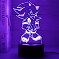 Pikkukuva 4 / 5: 3D Sonic USB-yövalo - Tunnelmavalo Värikäs Musta jalusta: Värikäs 5