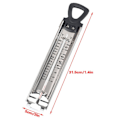 Miniatyrbilde 2 av 3: Godtermometer i rustfritt stål for fritering av matlaging med hengekrok og tilberedning med gryteklemme gr?