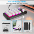 Miniatyrbild 5 av 11: RGB Programmerbar Makro-tangentbord 12 Tangenter Plug-Play Mini-tangentbord för Enhands-spel Svart