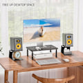 Miniatyrbild 2 av 7: Studiomonitorstativ, 2-pack högtalarstativ för skrivbord eller bokhylla, stabila högtalarstativ för hemstudio eller kontor