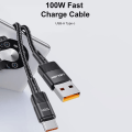 Miniatyrbilde 1 av 5: 100W USB C-kabel Type C Hurtigladekabel 7A USB C-datakabel T Lilla 2M
