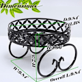 Miniatyrbillede 3 af 4: Metal plantestand til flere planter indendørs udendørs rustfri rund blomsterpotteholder havedisplay
