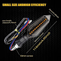 Miniatyrbilde 3 av 4: Universalt motorsykkel blinklys indikator gult lys dual farge 4 stk 17 led blått gult lys