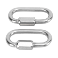 Miniatyrbillede 5 af 5: 2 stk Hurtigkobling i rustfrit stål D-form låskarbin med sekskantsskrue til klatring (6 mm)