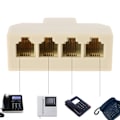 Miniatyrbilde 3 av 5: 1 ST RJ11 Splitter 4-veisadapter 1 til M til 4 F RJ-11 6P4C Telefonkontakt Splitter