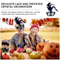 Pikkukuva 3 / 5: 1 setti 2 kpl Halloween-juhladekoraatioita Luovat puolimaski-pitsimaskit