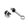 Miniatyrbillede 5 af 5: 1 stk Vandtæt 5,5 x 2,1 mm DC-stik Power Plug hun Mon Sort 1 stk Black 1pc