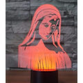 Miniatyrbilde 2 av 5: 3D Illusion Jesus nattlyslampe, 7 farger gradvis Chandin