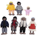 Miniatyrbillede 1 af 5: Familie Dukkefigurer Høj Miniatyr Mennesker Sæt (D)