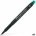 Pikkukuva 1 / 2: Permanentti-markerikynä Faber-Castell Multimark 1523 S Vihreä (10 kpl)