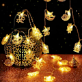 Miniatyrbillede 4 af 8: 3M Eid Mubarak Fejelygter, Ramadan Fejelygter 3M 20 lys, Ramadan Stjerne og Måne Lys, Ramadan Lys Eid Lysstreng Batteri White