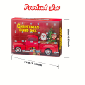 Miniatyrbillede 3 af 5: 24 stk., Juleadventskalender, 2023 Christmas Glow studsbollar, Glow In The Dark studsbollar til børn, gummi studsbolde Bulk 24stk