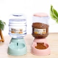 Miniatyrbilde 3 av 11: Automatisk hundematere i plast, vannflaske, katteskål, fôring og drikking, vanndispenser for hund, kjæledyrmatskål, kjæledyrutstyr Gray Feeder