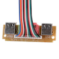 Miniatyrbillede 6 af 9: USB PC-computer til kabinet 6CM frontpanel USB-lydport mikrofon hovedtelefonkabel Compu