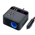 Miniatyrbilde 1 av 5: 150W power 12V/24VDC till 220VAC-omformer med tre USB-ladeporter USB-adapter for biluttak for kjøretøy
