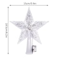 Pikkukuva 3 / 7: 15cm Joulukuusen huippulamppu Led Hohtava tähtivalo Pentagrammi A2 yksi koko A2 one size