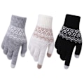 Miniatyrbillede 5 af 5: Vintervarme strikkede handsker Vinter fuldfingerhandsker Touch Glo White