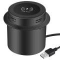 Miniatyrbillede 1 af 5: Pop-up skrivebord Indbygget hurtig trådløs oplader med USB-port