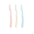 Miniatyrbillede 1 af 5: Ansigtsøjenbrynstrimmer Dermaplaning Shaper Razor Hårfjerning Foldbar 10 stk Blå
