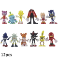 Miniatyrbild 1 av 2: 12 st Sonic the Hedgehog figurleksaker set samlardockor 12PCS