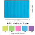 Pikkukuva 2 / 5: 6 kirkasta väriä Sticky Tabs, 50 arkkia per pakkaus, Sticky Notes Set Super Sticky, Sopii toimistoon, kotiin, opiskelijoille ja kokouksiin.