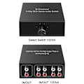 Miniatyrbillede 4 af 10: Professionel Audio Switch Splitter RCA Stereo Switcher Selector Switch Box Tabfrit Signal Transmission Sorte Skaller