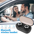 Miniatyrbillede 2 af 2: W1 Høretelefoner Trådløse Høretelefoner Bluetooth Headset Tws Stereo med Mikrofon Sort Hvid svart vit