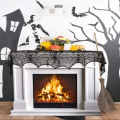 Miniatyrbillede 5 af 5: Halloween Edderkoppepejs Sjal, Sort Blonder Edderkoppespind Kappe Sjal til Halloween Hjemmefest Tilbehør, 18 x 96 tommer