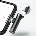Miniatyrbilde 3 av 8: For iPhone 8 7 Plus X Lightning til 3,5 mm Aux-hodetelefonlader J Gold Gold