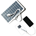 Pikkukuva 4 / 5: 2W 5V Aurinkoenergialla Toimivat Paneelit Husautolle Autolle Latausakun Lataus USB-Latausportti
