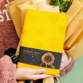 Miniatyrbillede 5 af 5: PU Læder Solsikke Notebook A5 Schemabog Dagbog Veckoplanerare Anteckningsblock Present