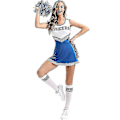Pikkukuva 2 / 5: Naisten koululaisia musikaali Halloween-juhla cheerleader-asu mekko sininen blue XL
