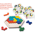Miniatyrbild 4 av 5: Hexagon pussel i trä för vuxna barn - Formmönsterblock Tangram Brain Teaser Toy Geometri Game Montessori för alla åldrar