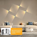 Miniatyrbillede 2 af 4: Moderne 10W LED Væglampe Dekoration Indendørs Væglampe Kreativ Minimalistisk Belysningsarmatur til Entré, Soveværelse, Stue (Varm Hvid)