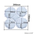 Miniatyrbillede 5 af 5: 4 i 1 Krystal Epoxyharpiks Underlag Molds Agat Geode Molds Coaste Making Tilbehør Kontor Hjemmeindretning