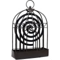 Miniatyrbillede 1 af 3: Myggespiralholder, Nordic Retro Iron Røgelsebrænder Repellent Myggespiralram (sort)