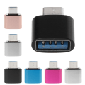 Miniatyrbild 2 av 5: Metall USB C 3.1 Typ C hane till USB 2.0 hona OTG Data Sync Converter Adapter för S9 S8 Note 9/8 för Huawei Mate 20 Silver