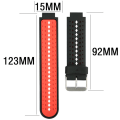 Miniatyrbilde 5 av 11: To-farget silikonrem for Garmin Forerunner 220 230 235 630 620 735 Red&Black