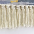 Miniatyrbillede 5 af 5: Macrame vævet vægophæng tapet grå geometrisk boligindretning