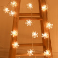 Miniatyrbillede 4 af 4: 20 LED Snefnug Lysstreng Girlander Juletræ Lys N Varmt Hvid