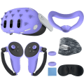 Miniatyrbillede 1 af 7: Essential 7-delt Tilbehør til VR Headset Beskytter Controller Grip Rocker Cap VR Ansigtsgrænseflade Controller Mount Lilla