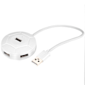 Miniatyrbillede 1 af 5: Magnetisk 2.0 USB-hub med 4 porte, forlænget kabel, Slim bærbar adapter splitter til Windows-systemdator, hvid