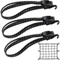 Elastisk bagagerem, elastisk spännare 3 st, elastisk bagagerem 70 cm med krokar