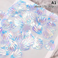Miniatyrbillede 1 af 8: 1 pose Shell Fish Scale Paljetter Øjen Ansigt Stickers Makeup Rhinest A1 onesize A1 onesize