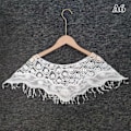 Miniatyrbilde 1 av 8: Kvinner strikket hul sjal omslag bryllupsbrudekjole L A6 One Size A6 One Size