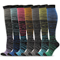 Pikkukuva 2 / 8: Strumpa Gradient Kompression Blandad Färg Tryck Mid-tubeSpor A14 ONESIZE A14 ONESIZE